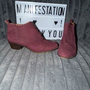 Lucky Brand Women's Merlot Suede Ankle Boots 7.5W